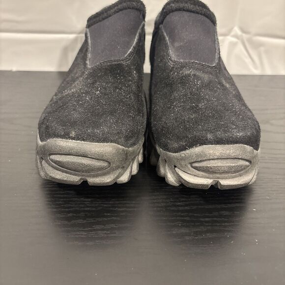 Vtg SALOMON Contagrip CX Moc Snow Clog Black Suede SlipOn Shoe Thinsulate Mens 9 main image 4